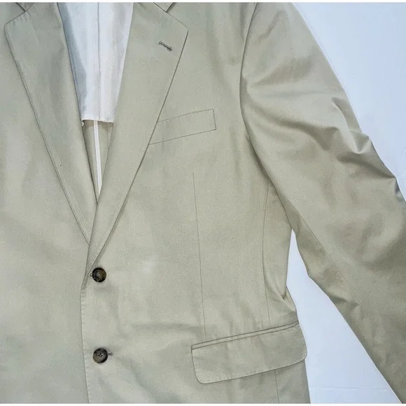 Brooks Brothers 1818 Regent Blazer Men's 42R Tan Khaki Easter Professional - Picture 2 of 11